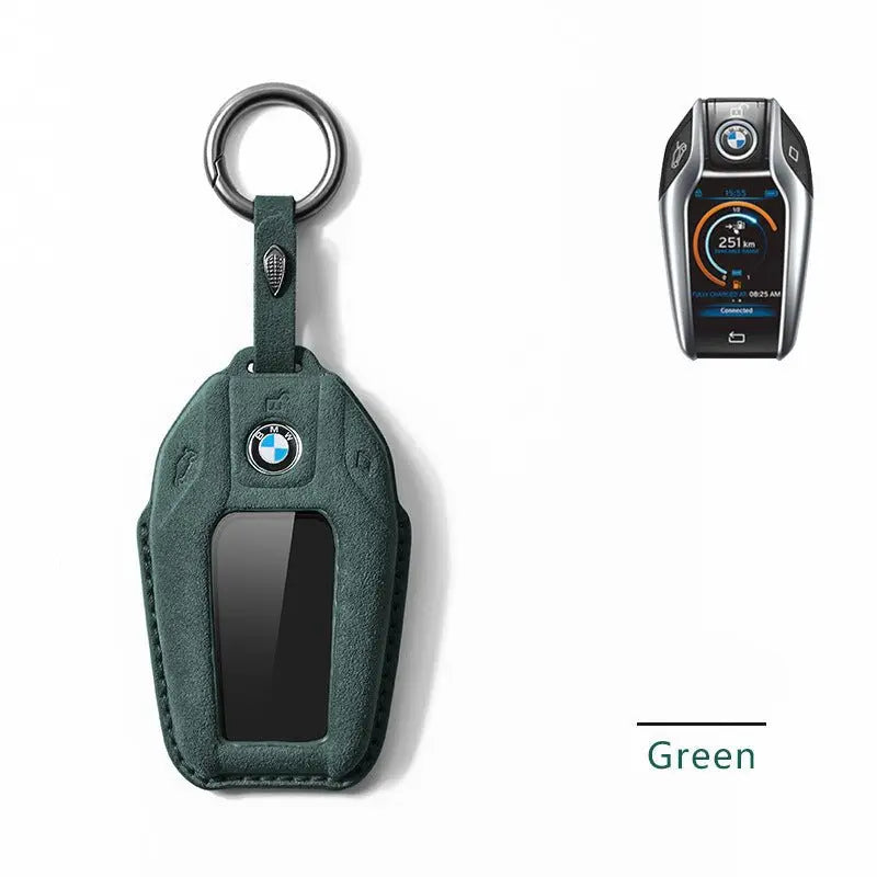 BMW Alcantara suede key fob cover, view 5