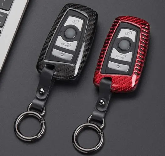 BMW carbon fiber key fob cover, view 3