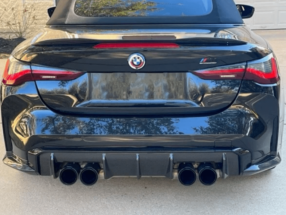 BMW M Performance Style Carbon Fiber Exhaust Tips for BMW G80 M3 & G82 M4 – Real Carbon - Jonparts