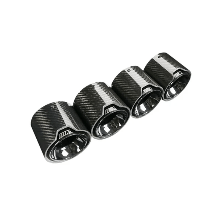 BMW M Performance Style Carbon Fiber Exhaust Tips for BMW G80 M3 & G82 M4 – Real Carbon - Jonparts