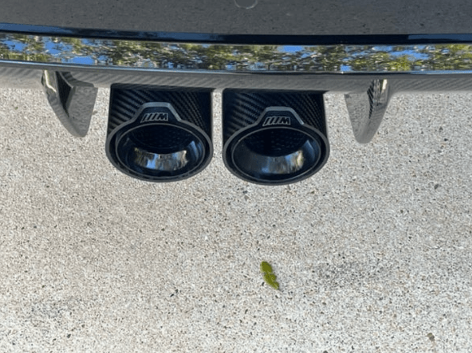 BMW M Performance Style Carbon Fiber Exhaust Tips for BMW G80 M3 & G82 M4 – Real Carbon - Jonparts
