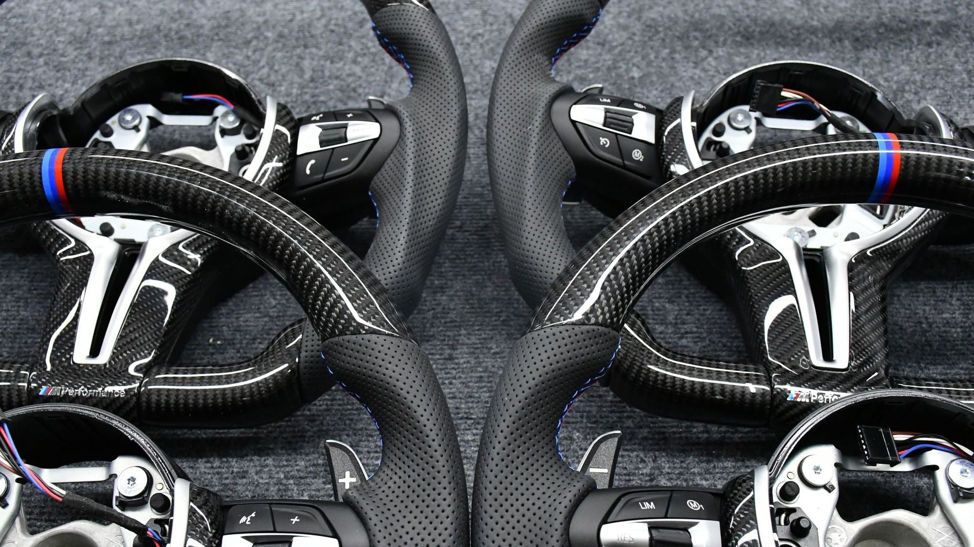 BMW STEERING WHEEL | F SERIES | FLAT BOTTOM | CARBON FIBER - Jonparts