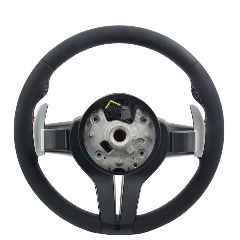 Upgraded BMW F-Series M Performance steering wheel with sport stitching
