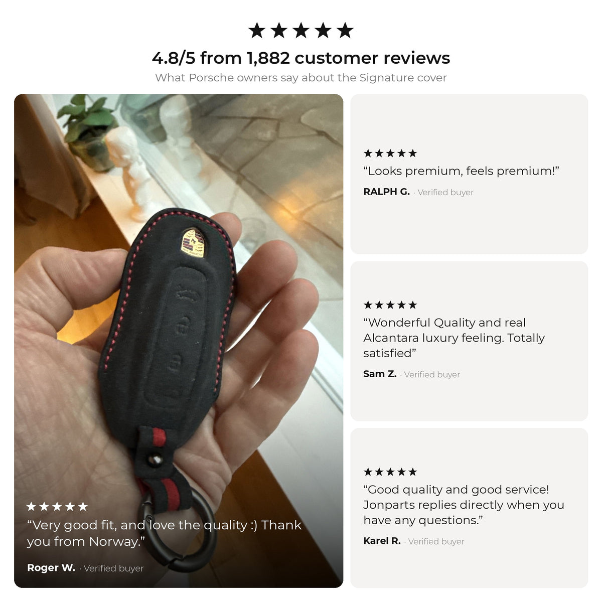 Real customer reviews - Porsche Signature key cover