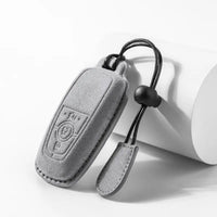 Ford Alcantara suede key fob cover in light grey