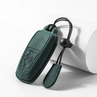 Ford Alcantara suede key fob cover in green
