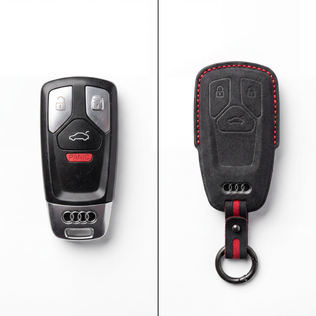 Audi Alcantara suede key fob cover, view 7