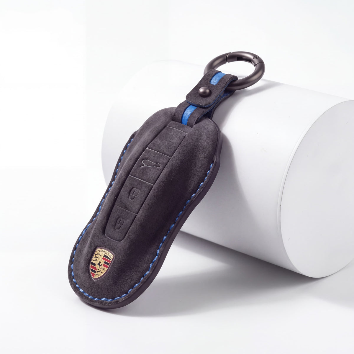 Porsche Alcantara suede key fob cover, view 4