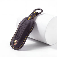 Porsche Alcantara suede key fob cover, view 5