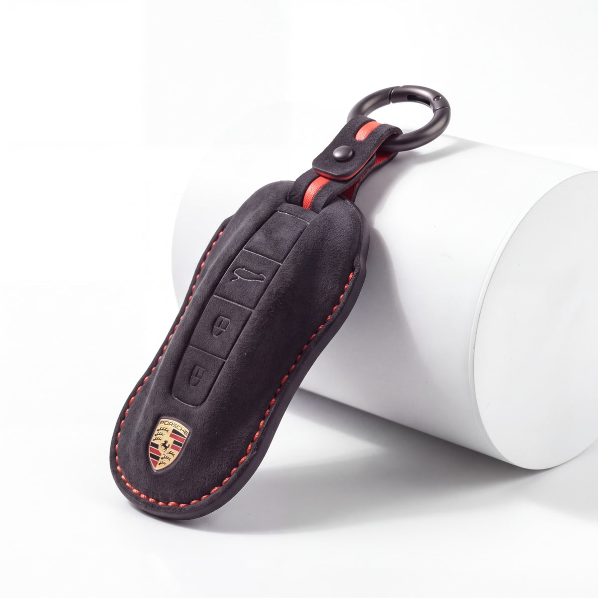 Porsche key fob cover in Alcantara suede