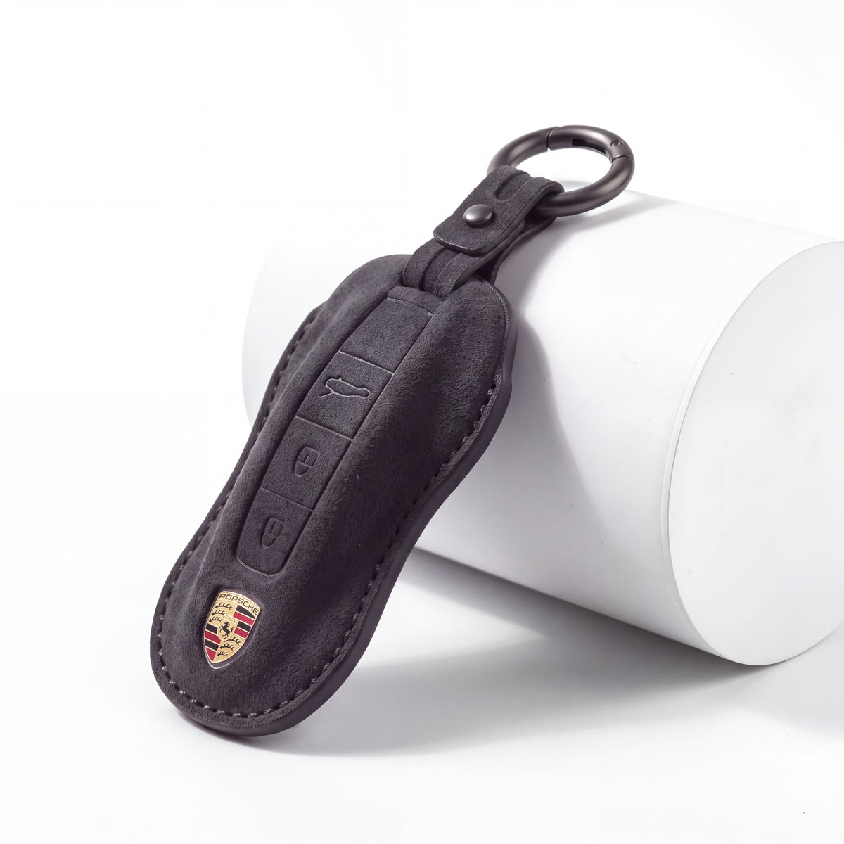 Porsche Alcantara suede key fob cover, view 2