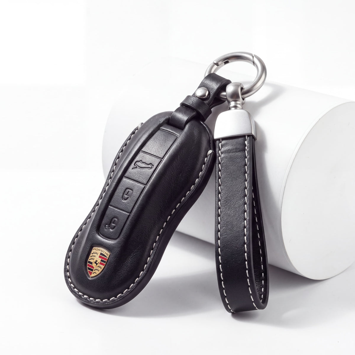 Porsche key fob cover in leather