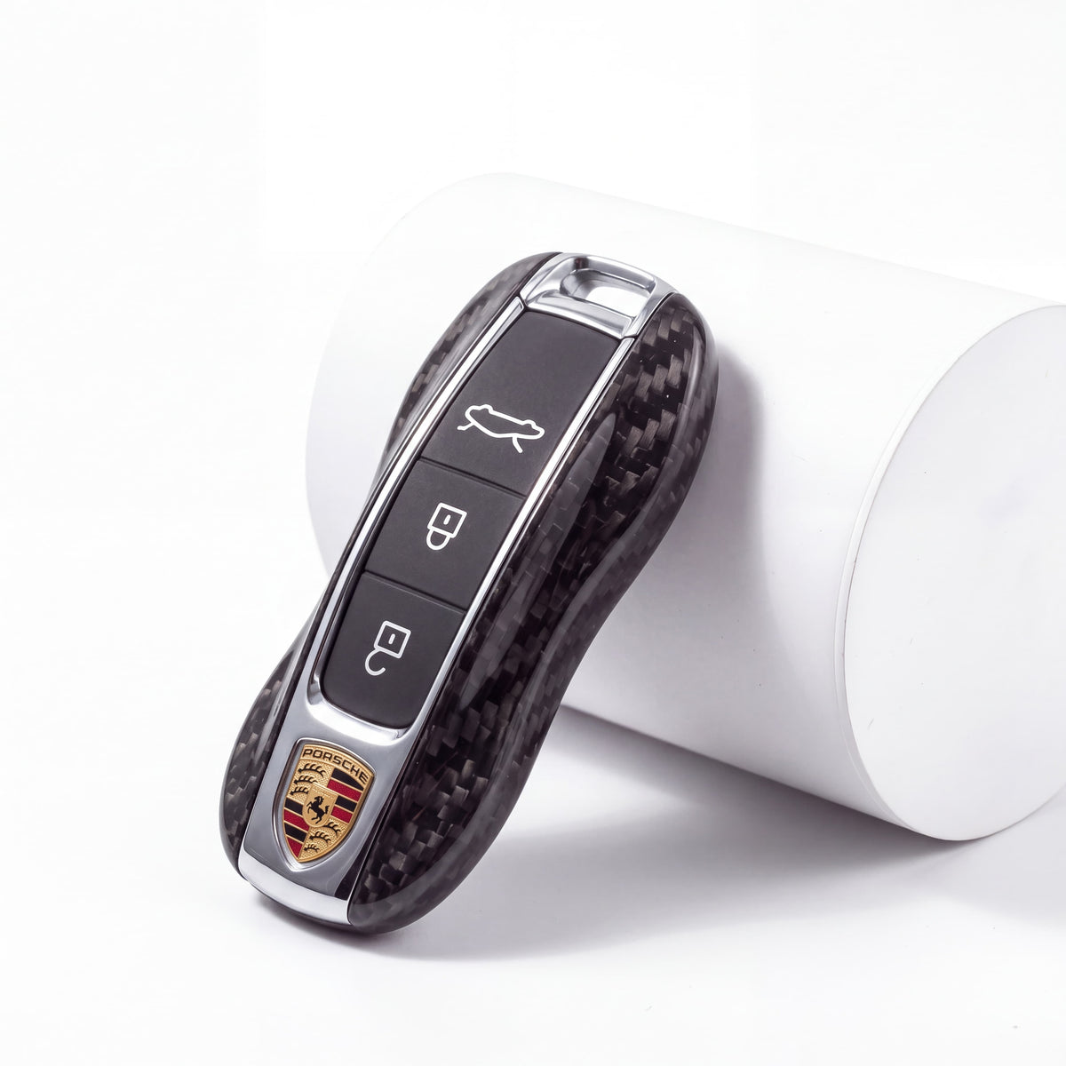 Porsche key fob cover in carbon fiber