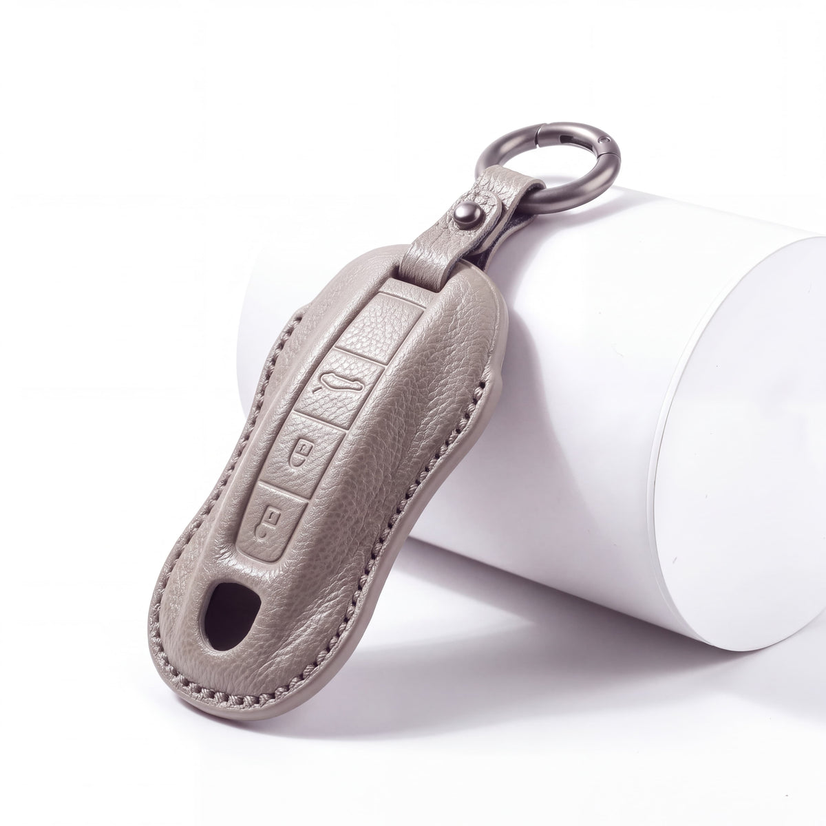 Porsche leather key fob cover in gray