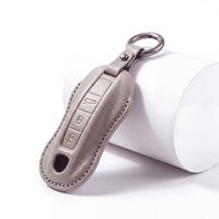 Porsche leather key fob cover in gray