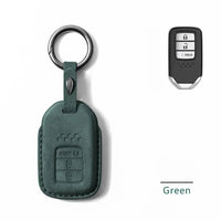 Honda Alcantara suede key fob cover in green