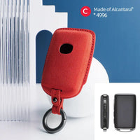 Mazda Alcantara suede key fob cover in red