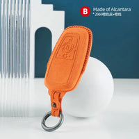 Ford Alcantara suede key fob cover in orange