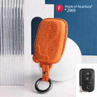 Lexus Alcantara suede key fob cover in orange