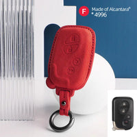 Lexus Alcantara suede key fob cover in red
