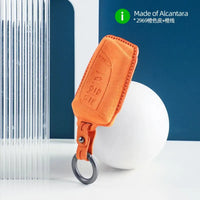 Lexus Alcantara suede key fob cover in orange