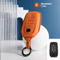 Toyota Alcantara suede key fob cover in orange