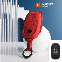 Toyota Alcantara suede key fob cover in red