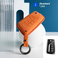 Toyota Alcantara suede key fob cover in orange