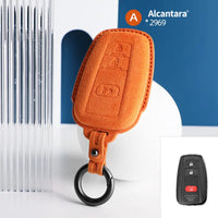 Toyota Alcantara suede key fob cover in orange