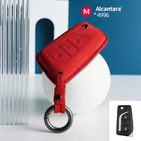 Toyota Alcantara suede key fob cover in red