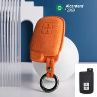 Toyota Alcantara suede key fob cover in orange