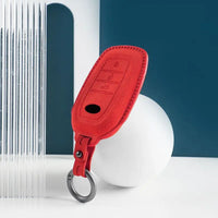Toyota Alcantara suede key fob cover in red