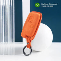 Toyota Alcantara suede key fob cover in orange