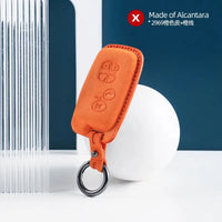 Toyota Alcantara suede key fob cover in orange