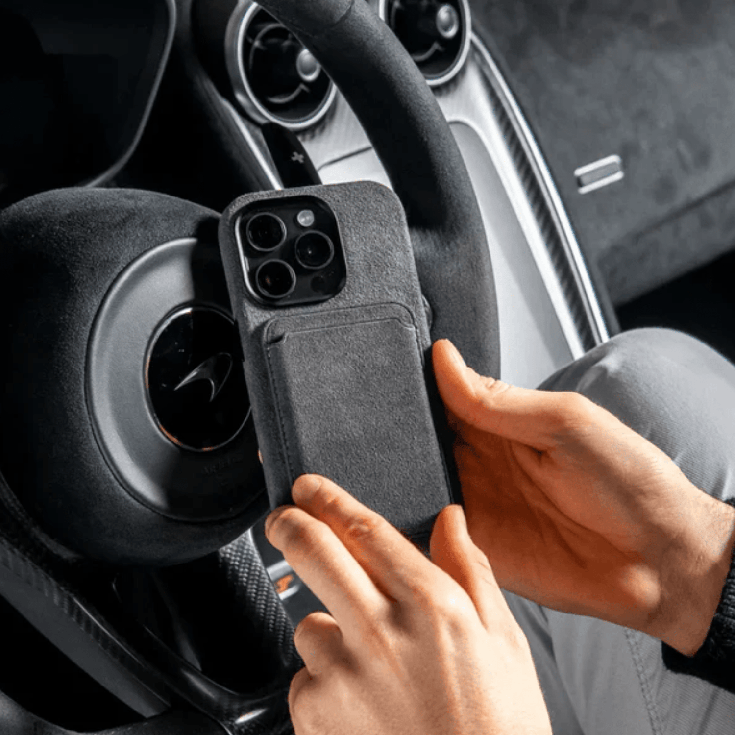 iPhone Alcantara Case | Dark Grey - Jonparts