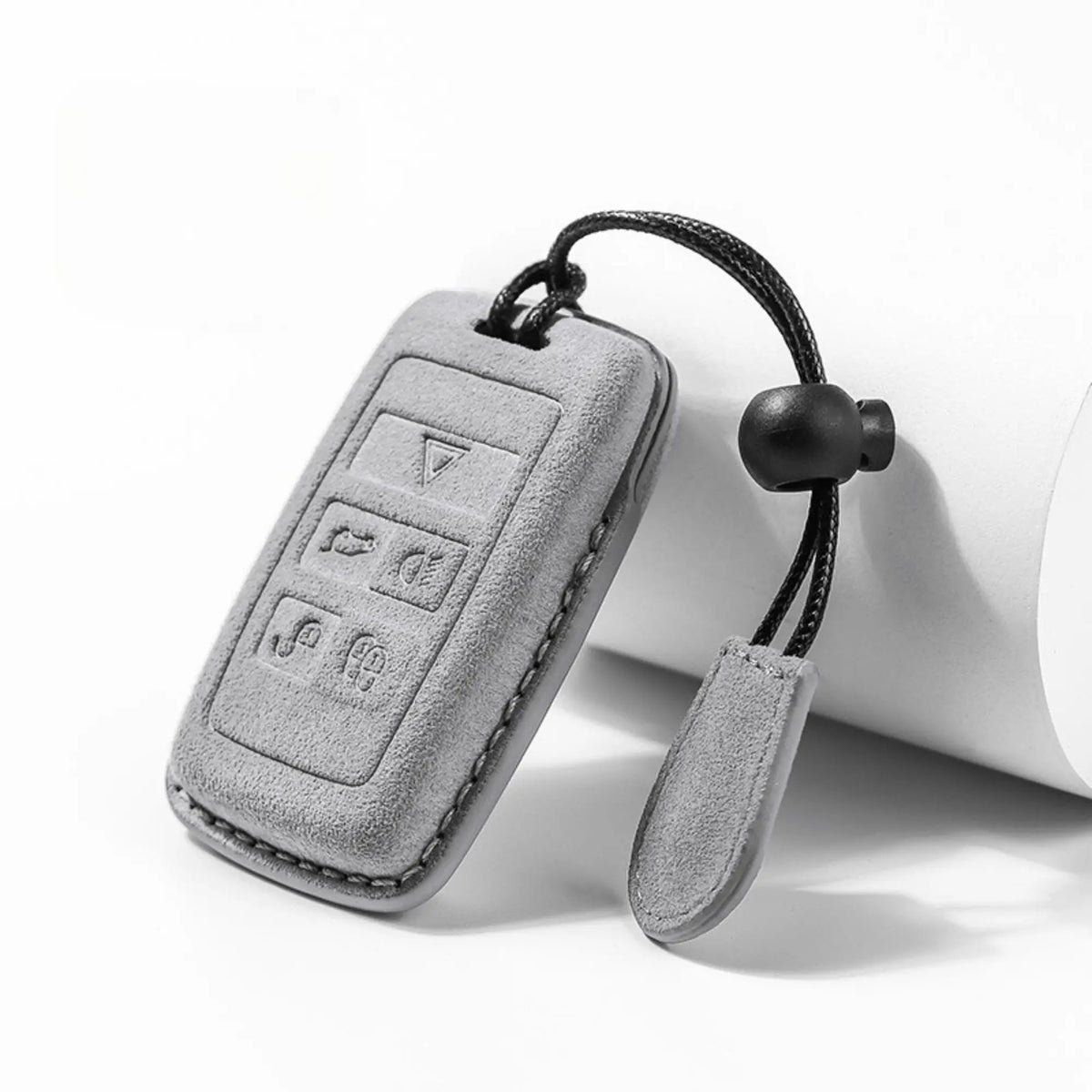 Jaguar & Range Rover Alcantara suede key fob cover in light grey
