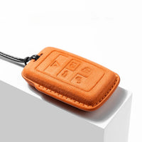 Jaguar & Range Rover Alcantara suede key fob cover in orange
