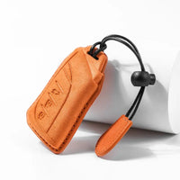 Lexus Alcantara suede key fob cover in orange