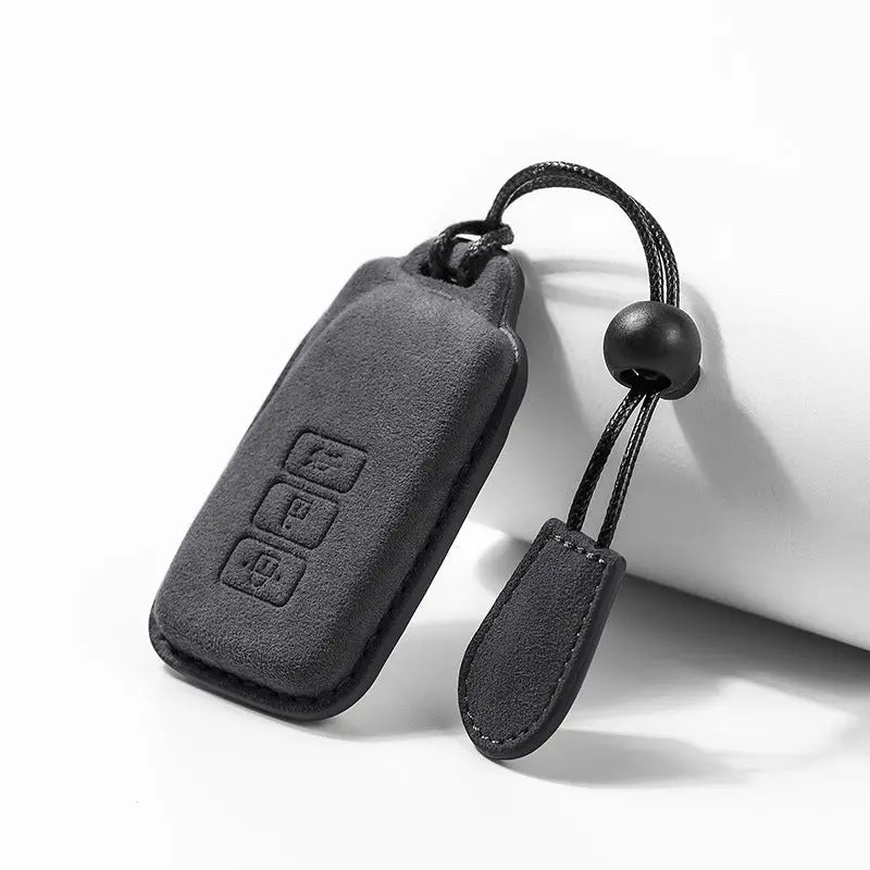 Lexus Alcantara suede key fob cover in dark grey