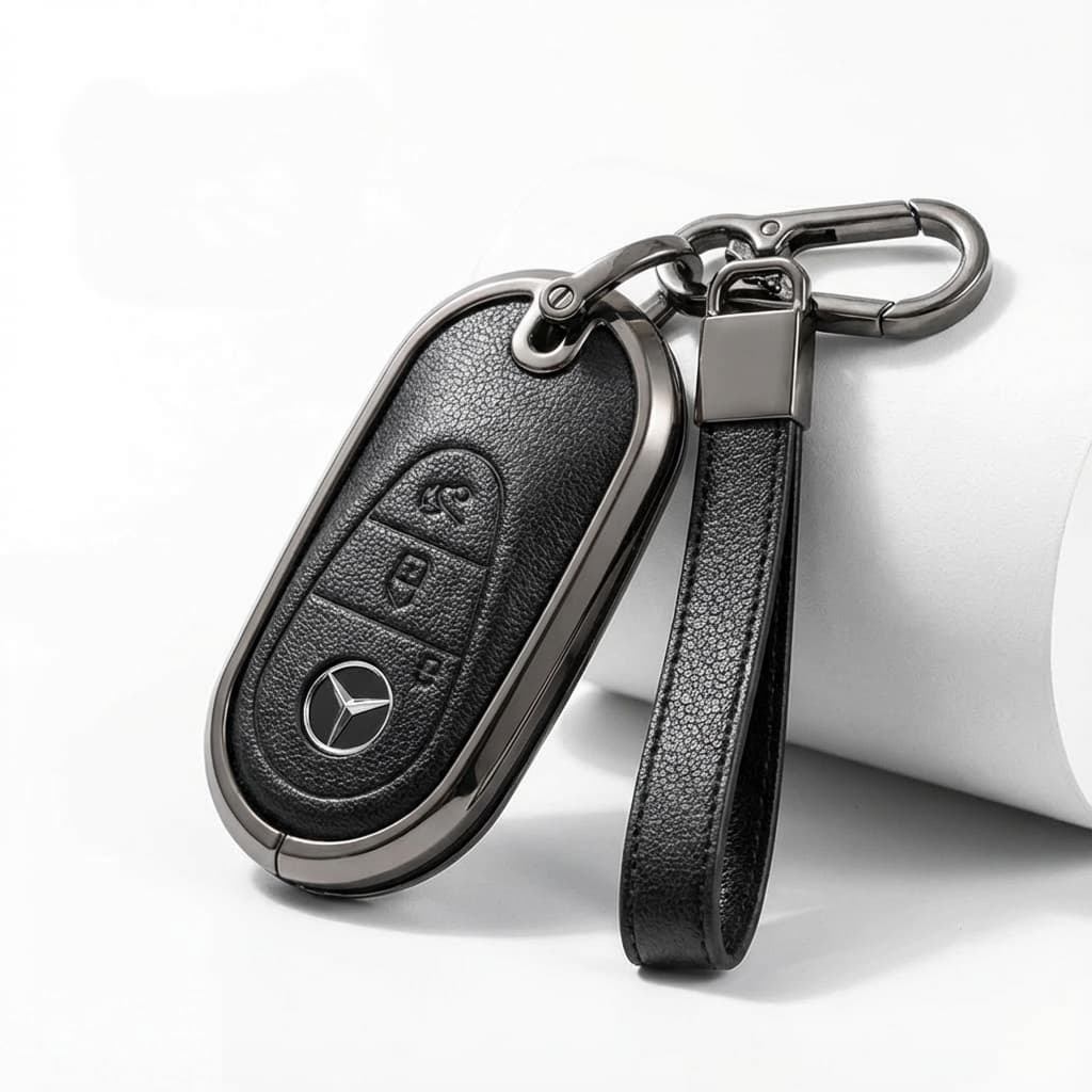 Mercedes key cover C-Type alloy in black