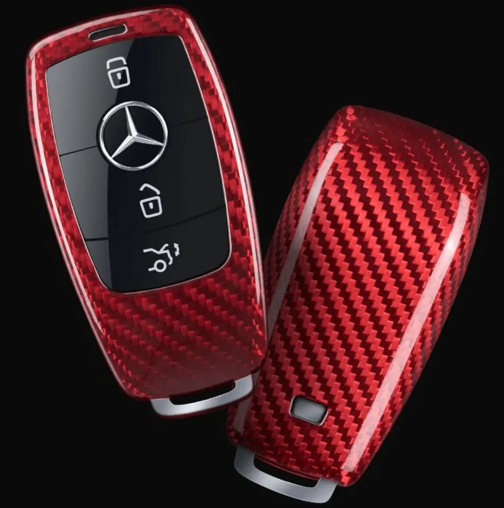 Mercedes-Benz carbon fiber key fob cover, view 3