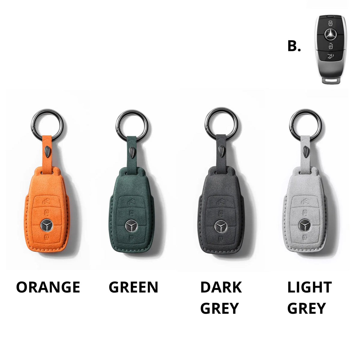 Mercedes-Benz Alcantara suede key fob cover, view 5