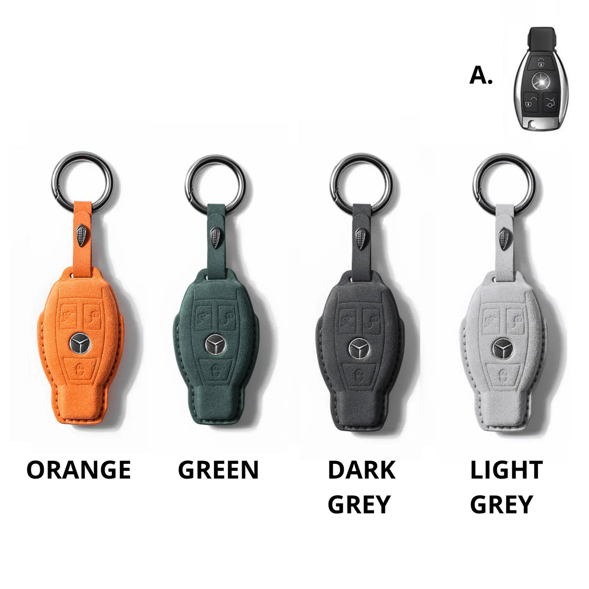 Mercedes-Benz Alcantara suede key fob cover, view 3