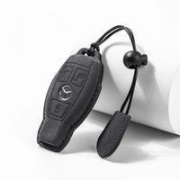 Mercedes-Benz Alcantara suede key fob cover in orange