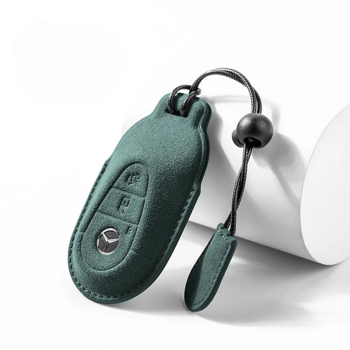Mercedes-Benz Alcantara suede key fob cover in green