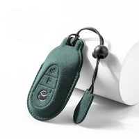 Mercedes-Benz Alcantara suede key fob cover in green