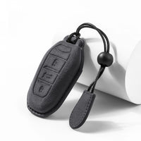 Key fob cover in Alcantara suede