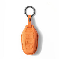 Alcantara suede key fob cover in orange