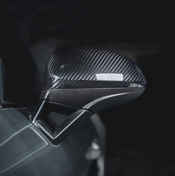 Dry carbon mirror cap set – Porsche 718 (982) twill gloss