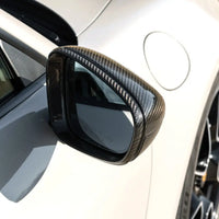 Porsche dry carbon mirror caps installed